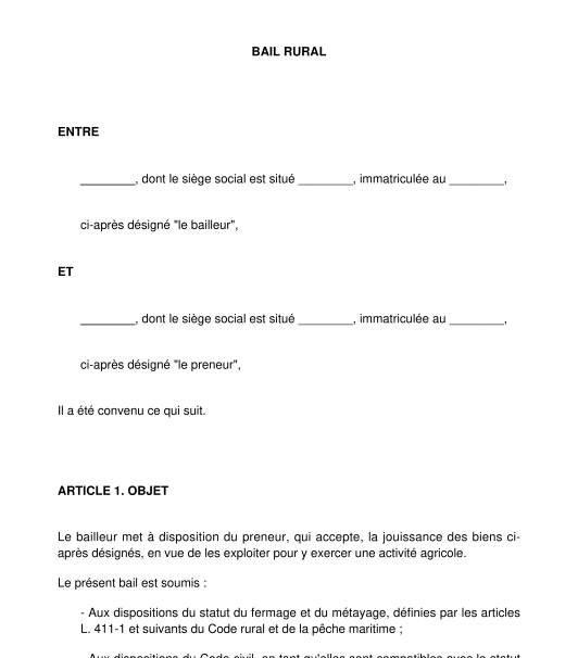 Contrat de bail commercial pdf