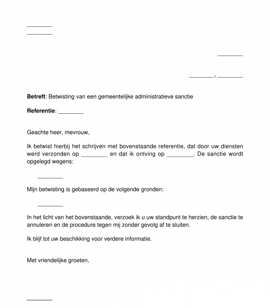 Betwisting van een Gemeentelijke Administratieve Sanctie