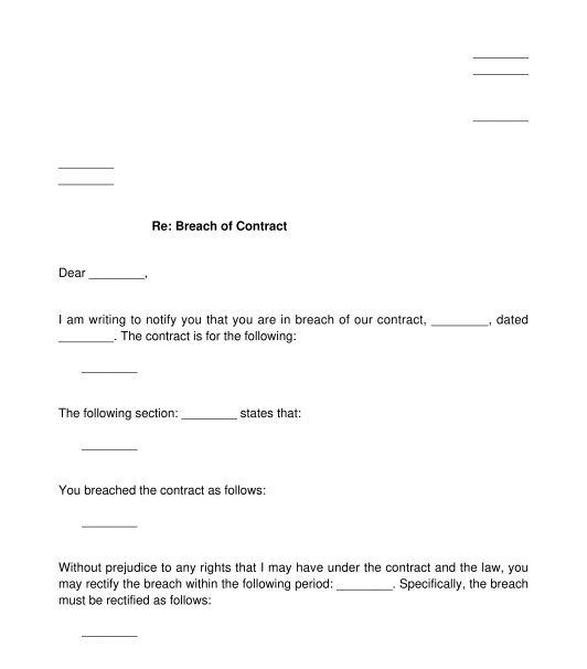 Free Breach Of Contract Letter Template from www.wonder.legal