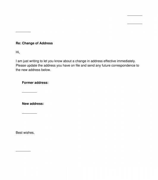 How To Write A Letter For Address Change
