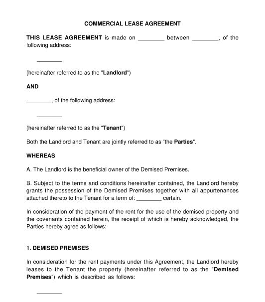 Commercial Lease Agreement