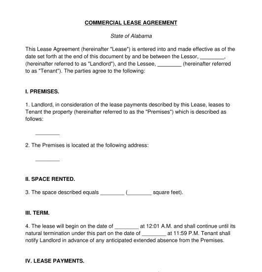 Commercial Lease Agreement