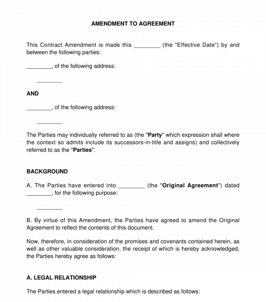 Contract Amendment