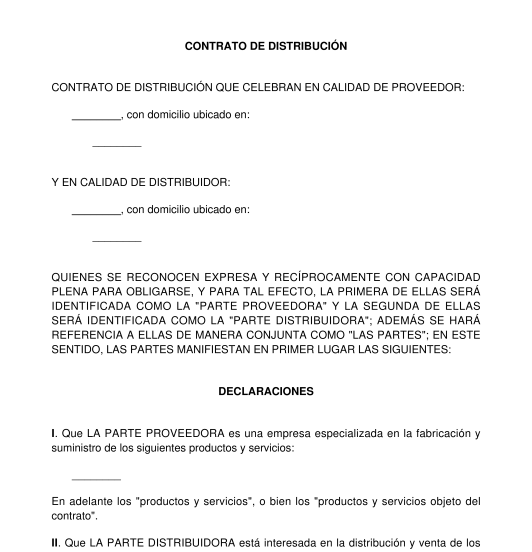 Introducir 60+ imagen modelo de contrato de distribucion comercial ...