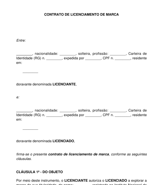 Contrato de licenciamento de propriedade industrial