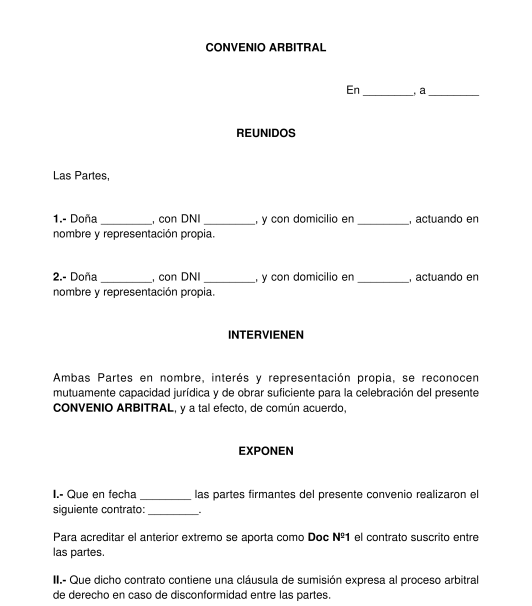 Convenio arbitral