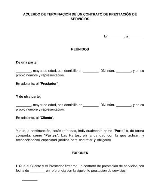 Modelo Carta Terminacion De Contrato - 2020 idea e inspiración