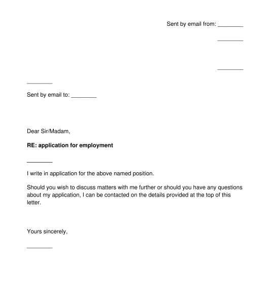 cover letter for prospective employer