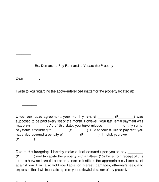 Sample Letter To Vacate Rental Property from www.wonder.legal