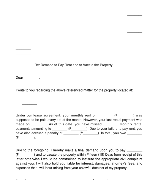 Rent Demand Letter Template from www.wonder.legal