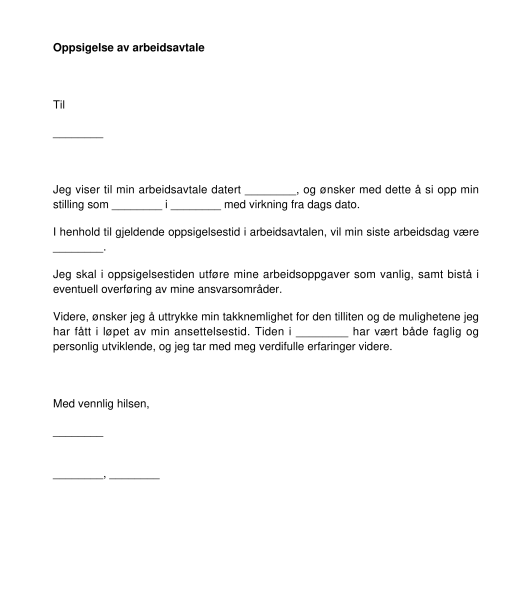 Egenoppsigelse