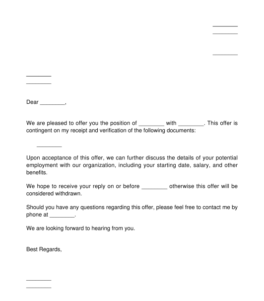 Employee Offer Letter