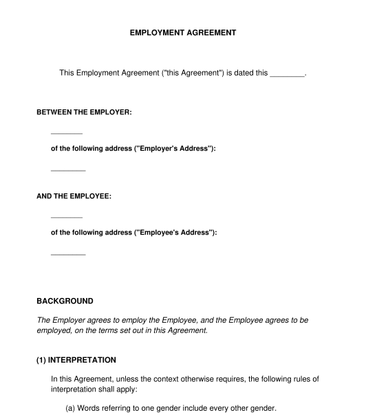 Employment Agreement