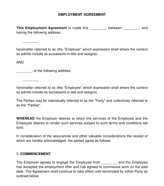 Employment Agreement