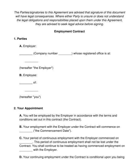 Employment Contract