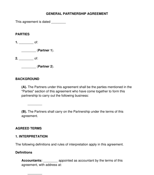 General Partnership Agreement