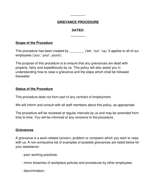 Grievance Procedure