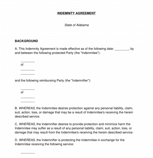 Indemnity Agreement