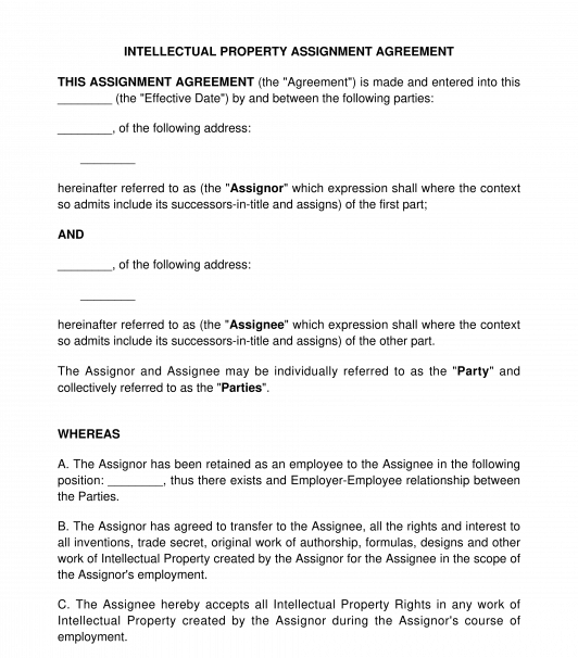 Intellectual Property Assignment Agreement