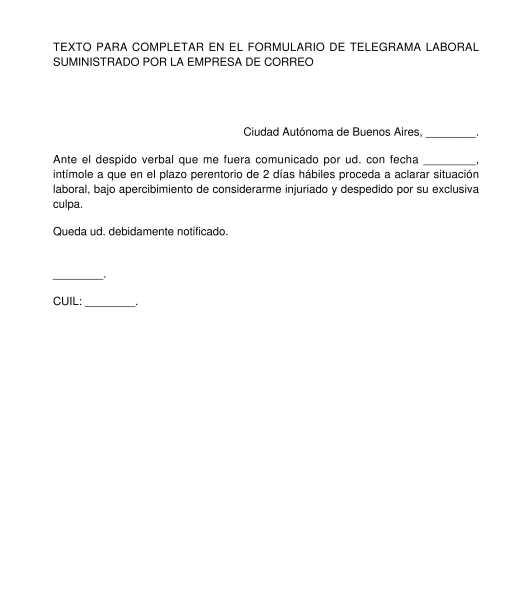 Intimación al Empleador para que Aclare Situación Laboral