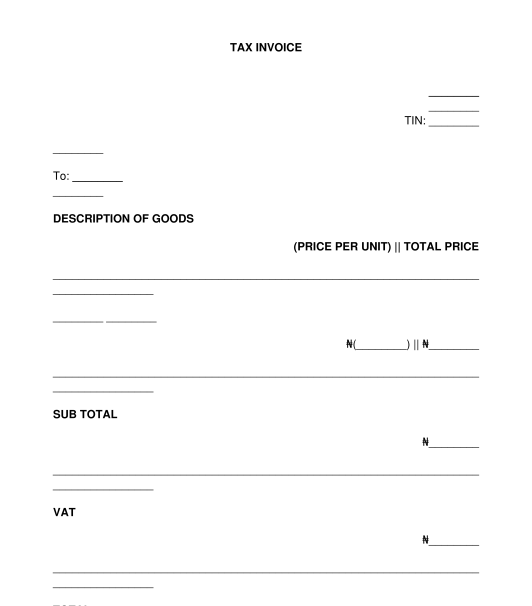 invoice sample template to fill out word and pdf