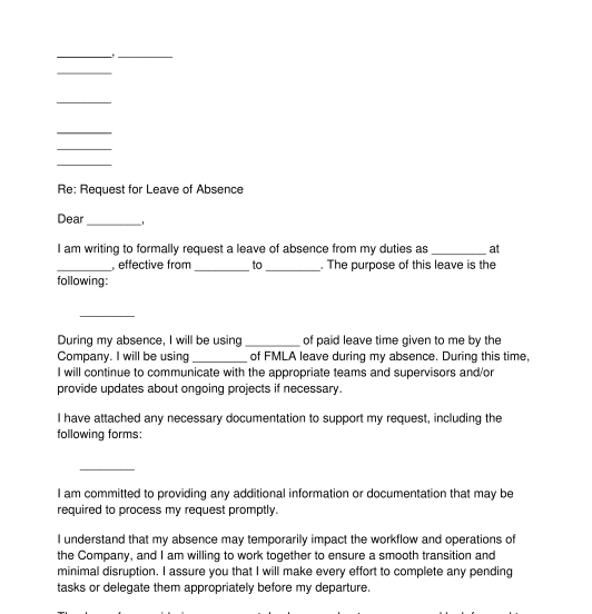 Leave of Absence Request Letter