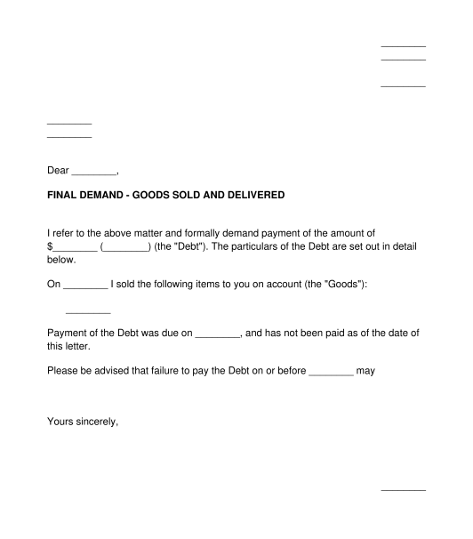 Letter Of Demand Sample Template Word And Pdf