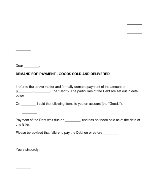 Demand Letter Format Sample from www.wonder.legal