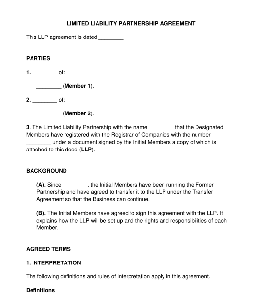 Limited Liability Partnership Agreement