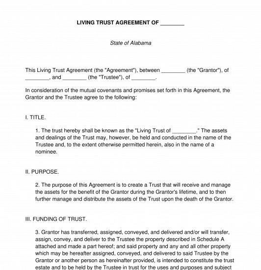Living Trust Agreement