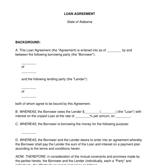 Installment Loan Agreement Template