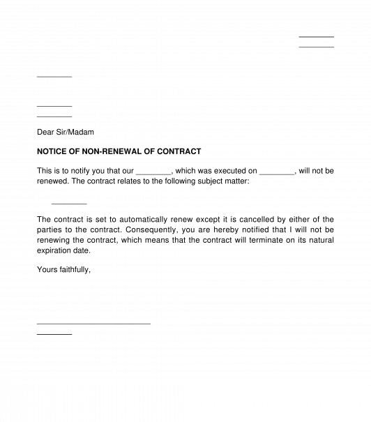 notice-of-non-renewal-of-contract-sample-template