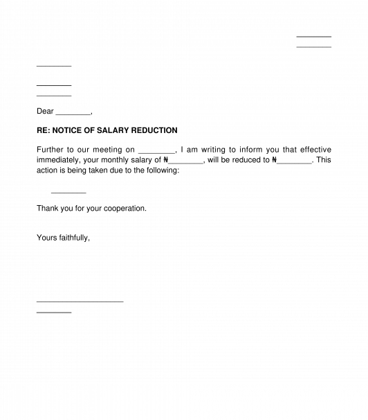 notice-of-salary-reduction-sample-template