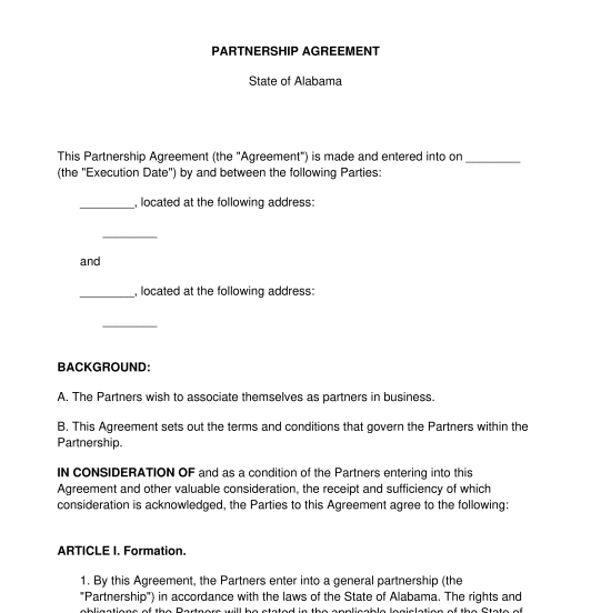 Partnership Contract Template from www.wonder.legal