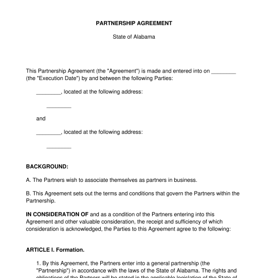 Business Partnership Agreement Template from www.wonder.legal