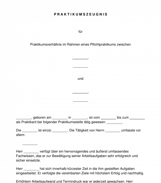 Beurteilung schülerpraktikum muster kostenlos