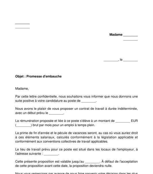 Lettre De Promesse D Embauche Alternance PJTTU