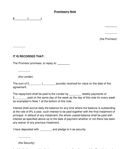 Promissory Note Template Free from www.wonder.legal