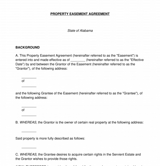 Property Easement Agreement
