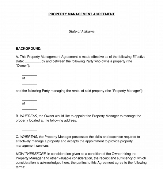 Property Management Agreement