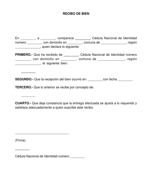 Recibo Modelo Formato Para Rellenar Word Y Pdf
