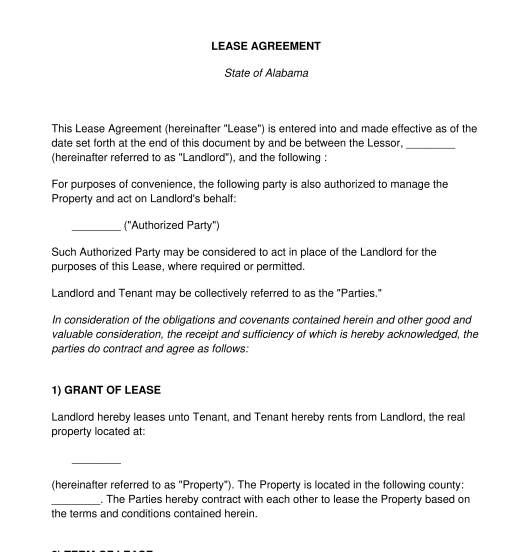 Residential Lease Agreement