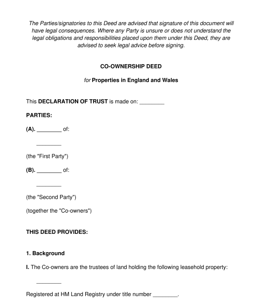 Joint Tenancy Agreement Template Free from www.wonder.legal