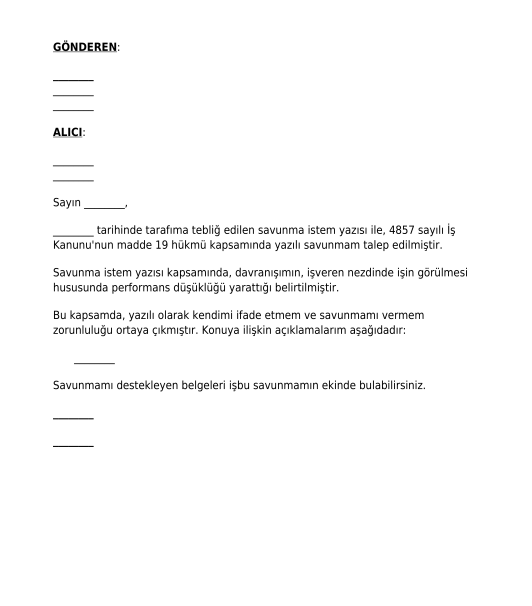 Savunma Yazısı