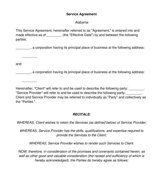 Service Agreement