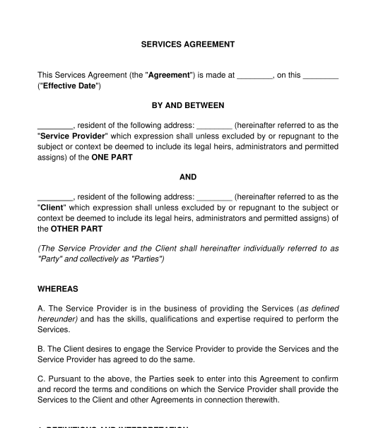 Services Agreement