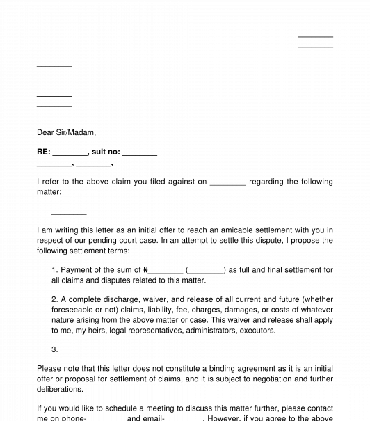 Court Settlement