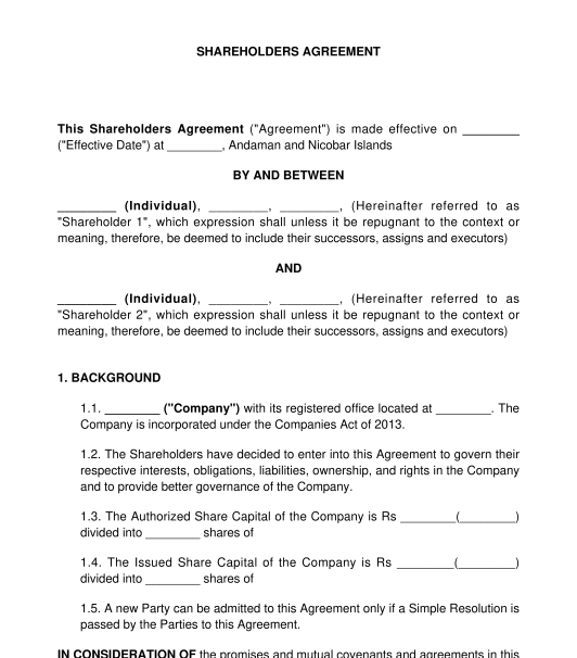 Shareholders Agreement