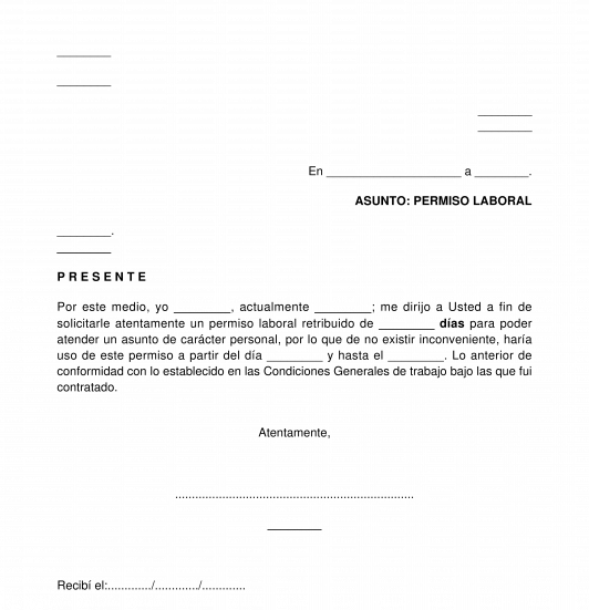 Solicitud de Permiso Laboral para Atender Asuntos Personales