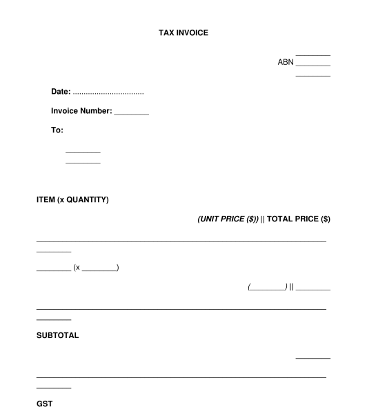 Tax Invoice Sample Template To Fill Out Word And Pdf